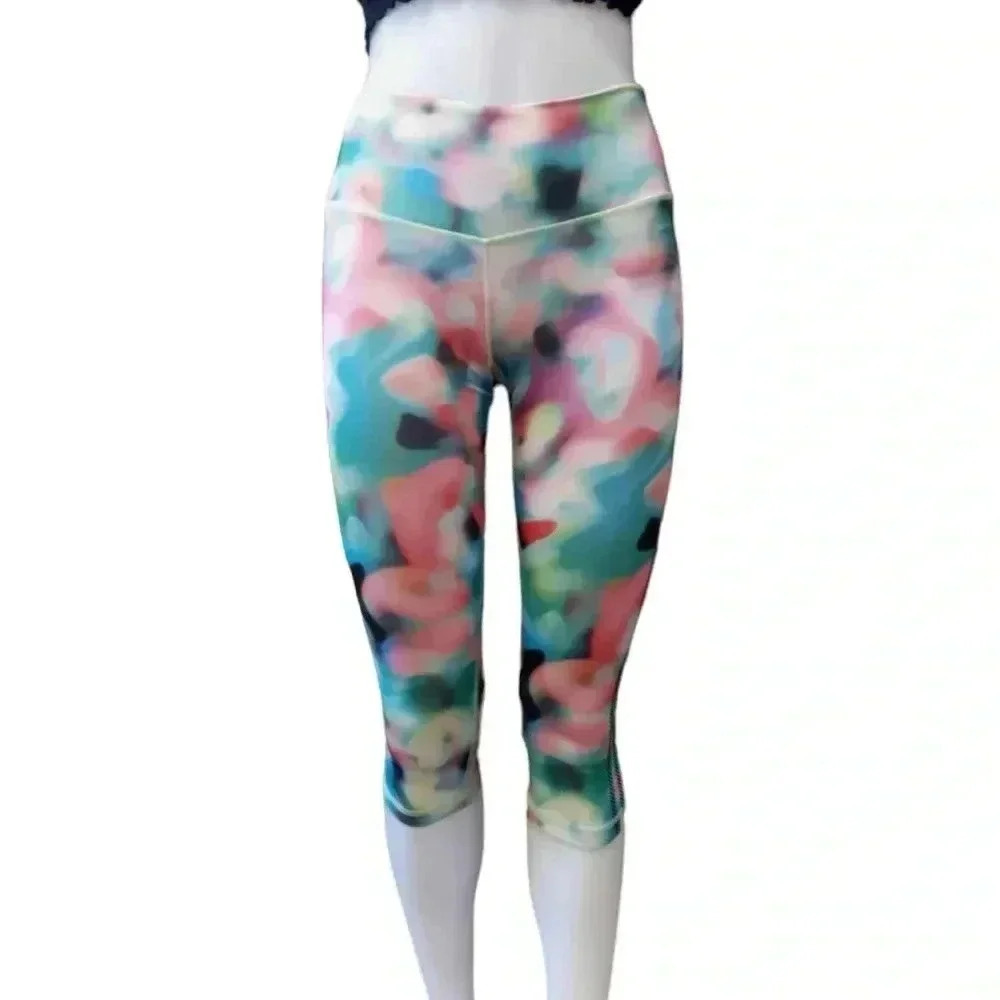 Adidas Multicoloured Capri Tights Size XS